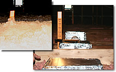 high hat fixtures boxed out before covering with 20 inches of loose-fill insulation